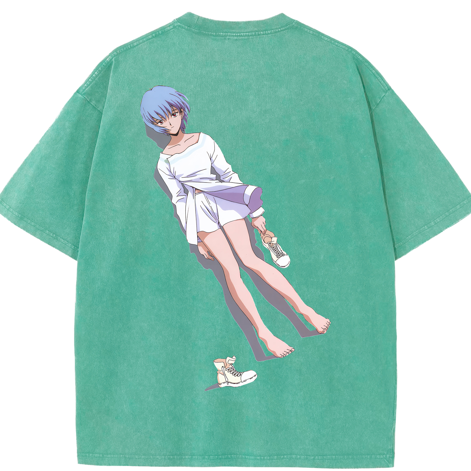（画像用） EVA 新世紀エヴァンゲリオン 綿100% ヴィンテージ風 半袖Tシャツ（背面プリント）